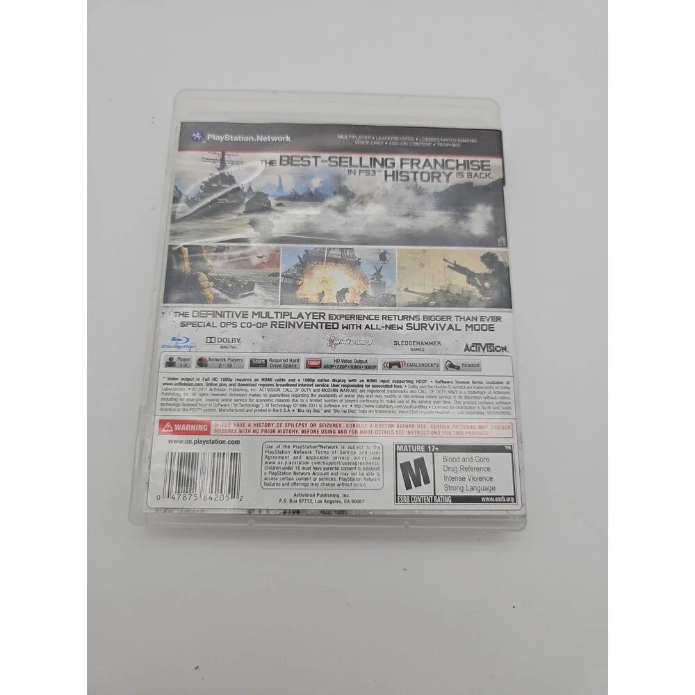 Call of Duty MW3 Modern Warfare 3 Sony PlayStation 3 PS3 Cib Tested and Working